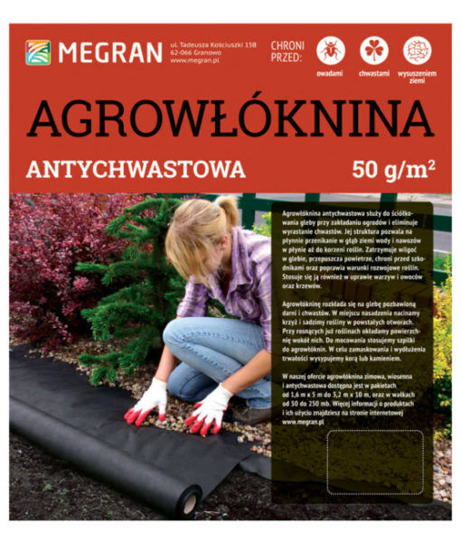 AGROWŁÓKNINA P50 3,2 X 5 MEGRAN antychwastowa czarna other crop protection product