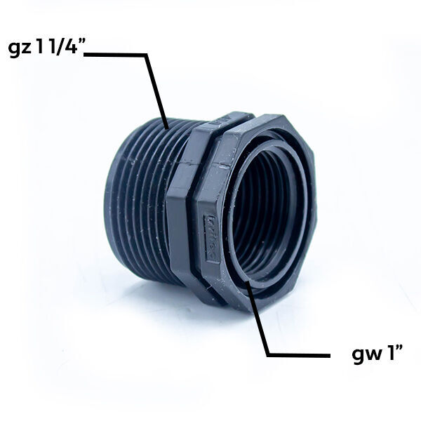 Redukcja Krótka  Gz-gw 1.1/4\'\'x1\'\' for garden machinery